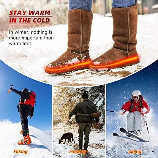 Soletta Invernale Calda E Riscaldata USB Ricaricabile, Batteria al Litio Incorporata, Telecomando A Tre velocità di Controllo della Temperatura Adatto,Nero,34~39